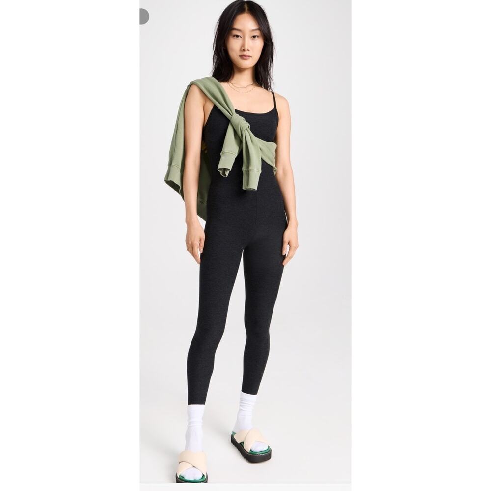 Beyond Yoga Beyond Yoga Spacedye Uplevel Midi Jumpsuit Black Sz M NEW $138 MSRP